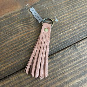 Portland Leather Goods Large Tassel Keychain in Blush Pink NWT